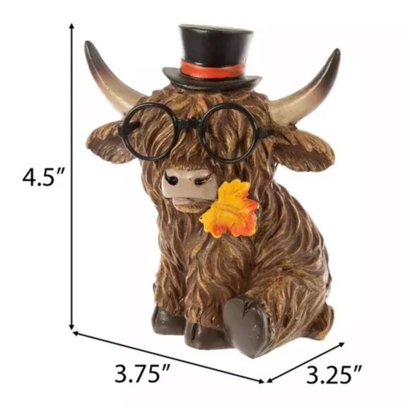 Highland Cow Wearing Top Hat - Picture 2 of 3